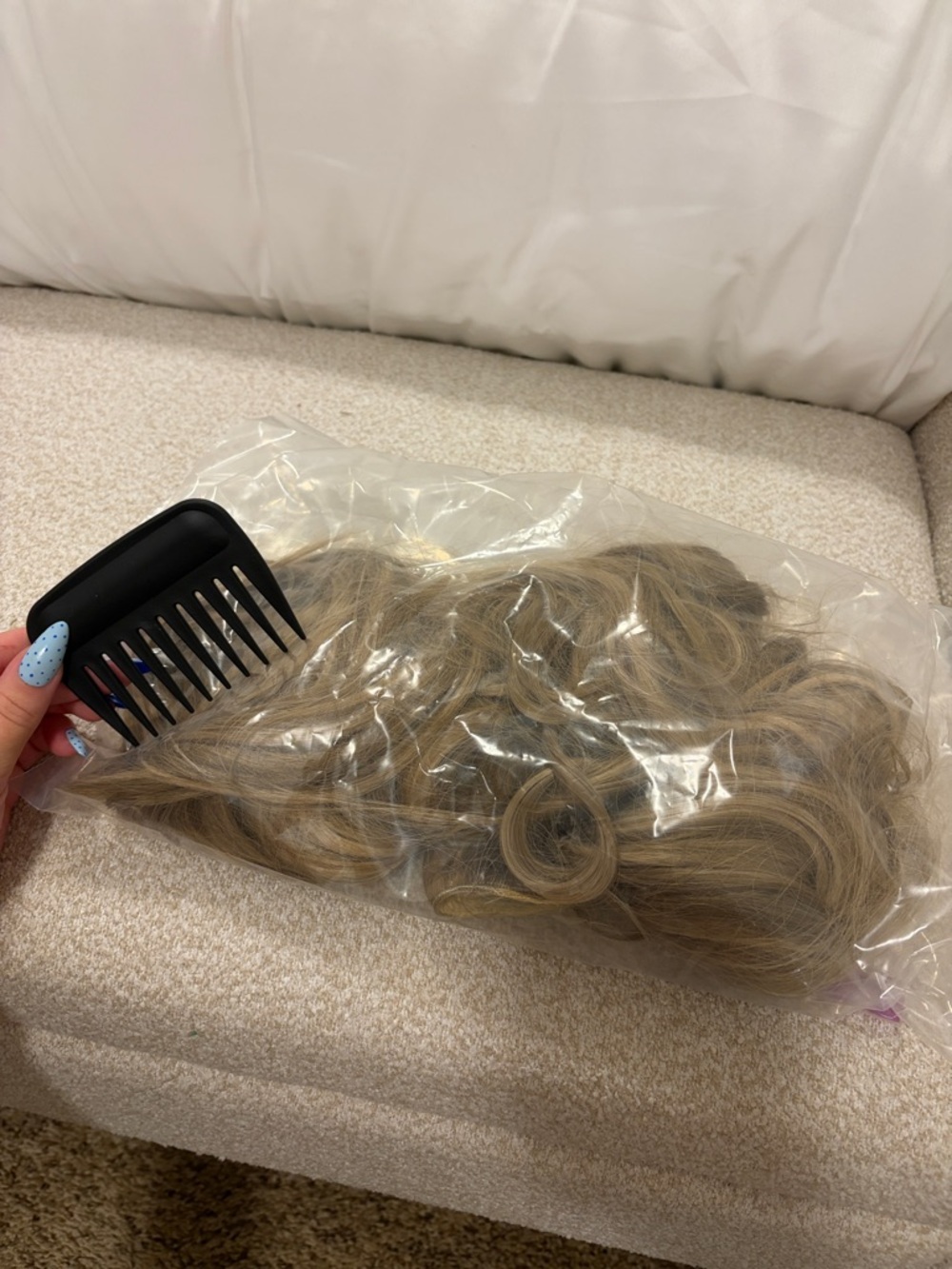 Blonde Clip-In Hair Extension Piece - Natural Light Blonde